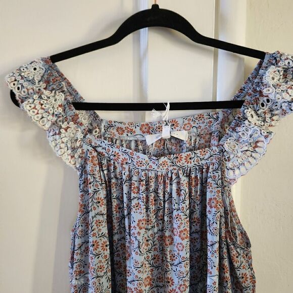 Fever Printed Off The Shoulder Rayon Tank Top Size Large - Picture 3 of 8